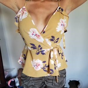 Wrapped Floral Tank